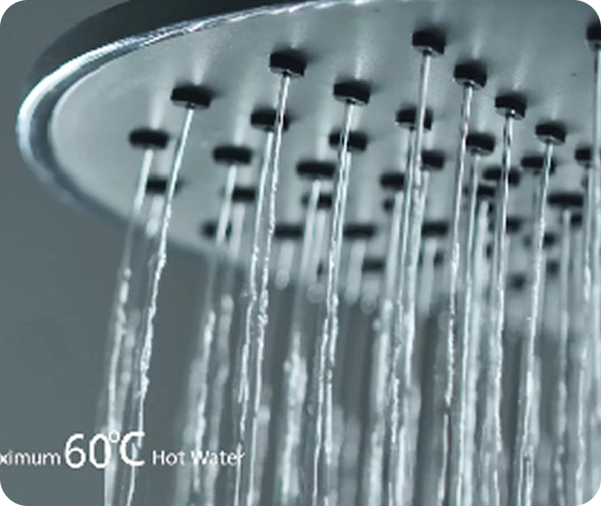 High Water Temperature up to 60 Degree