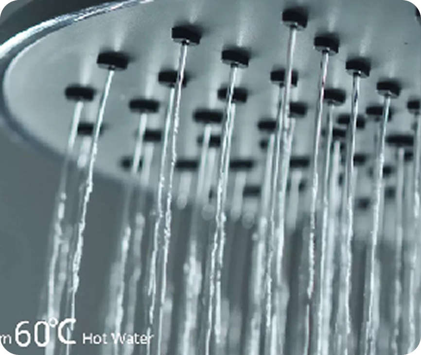Higher Water Temperature Output Up To 60ºC